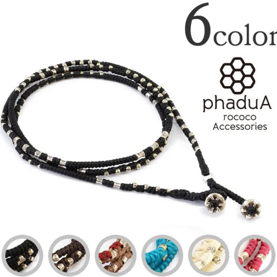 Anklets^PHADUA / Wax Cord Silver Wrap Bracelet/Anklet