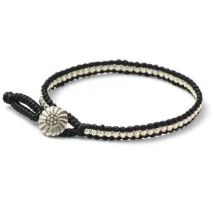 Anklets^PHADUA / Waxed cord silver single strand concho bracelet