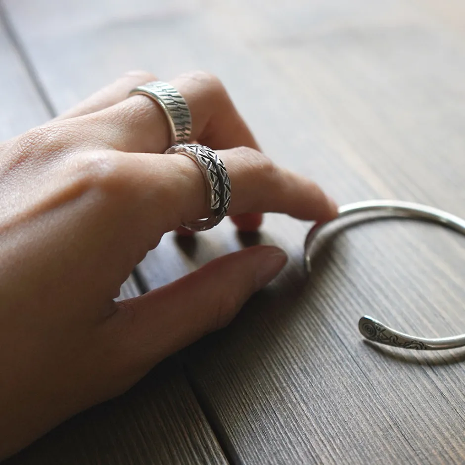 Ring^phaduA / Wide ring silver