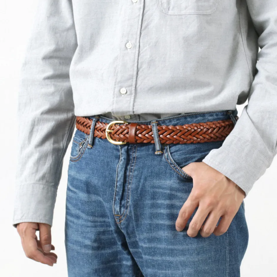 Belts^PITTI PELLE / Mesh Leather Belt 30mm width