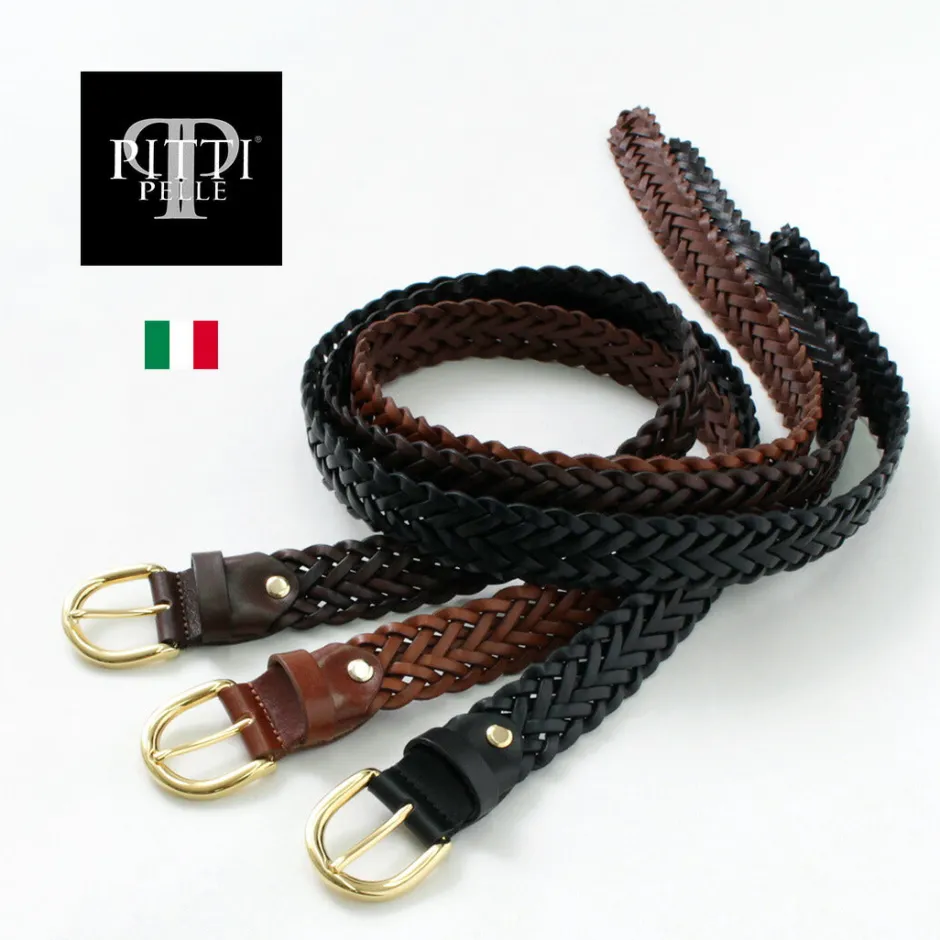 Belts^PITTI PELLE / Mesh Leather Belt 30mm width