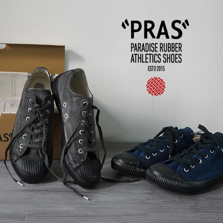 Sneakers^PRAS / Shellcap Low in Sumi Hand Dyedsneaker sumikuro