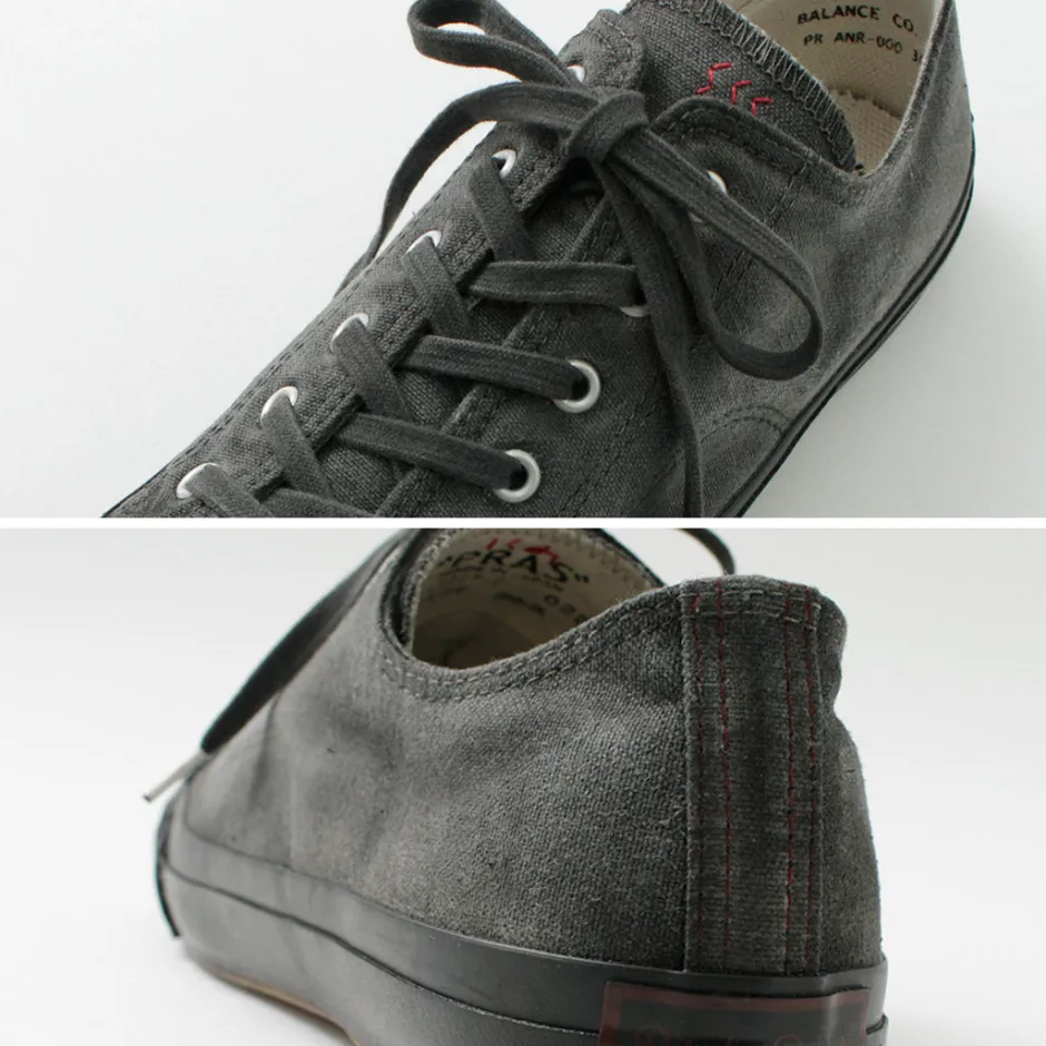 Sneakers^PRAS / Shellcap Low in Sumi Hand Dyedsneaker sumikuro