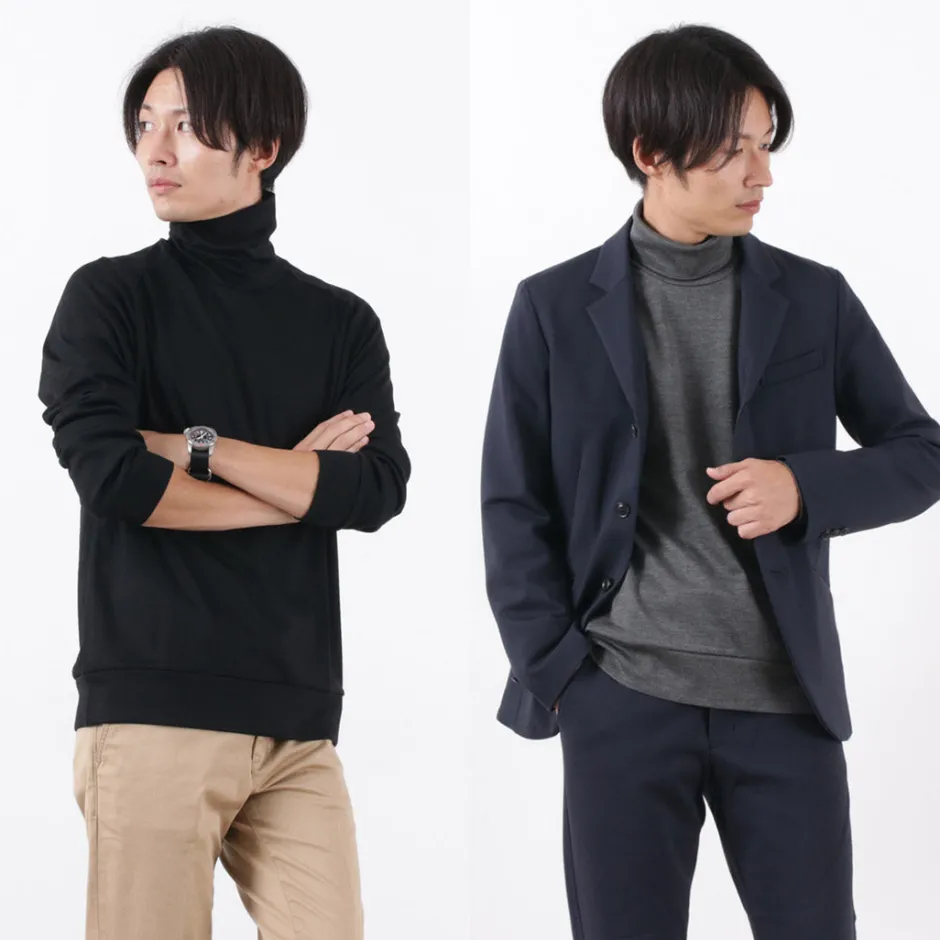 Knits^RE MADE IN TOKYO JAPAN / Dress Wool Jersey Turtleneck