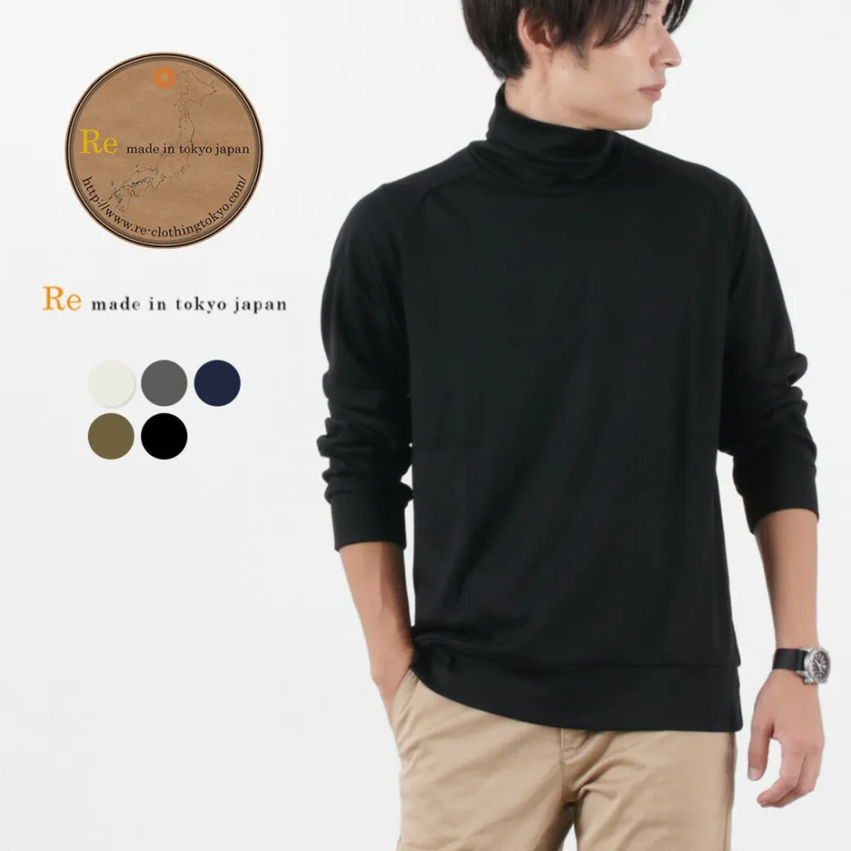 Knits^RE MADE IN TOKYO JAPAN / Dress Wool Jersey Turtleneck