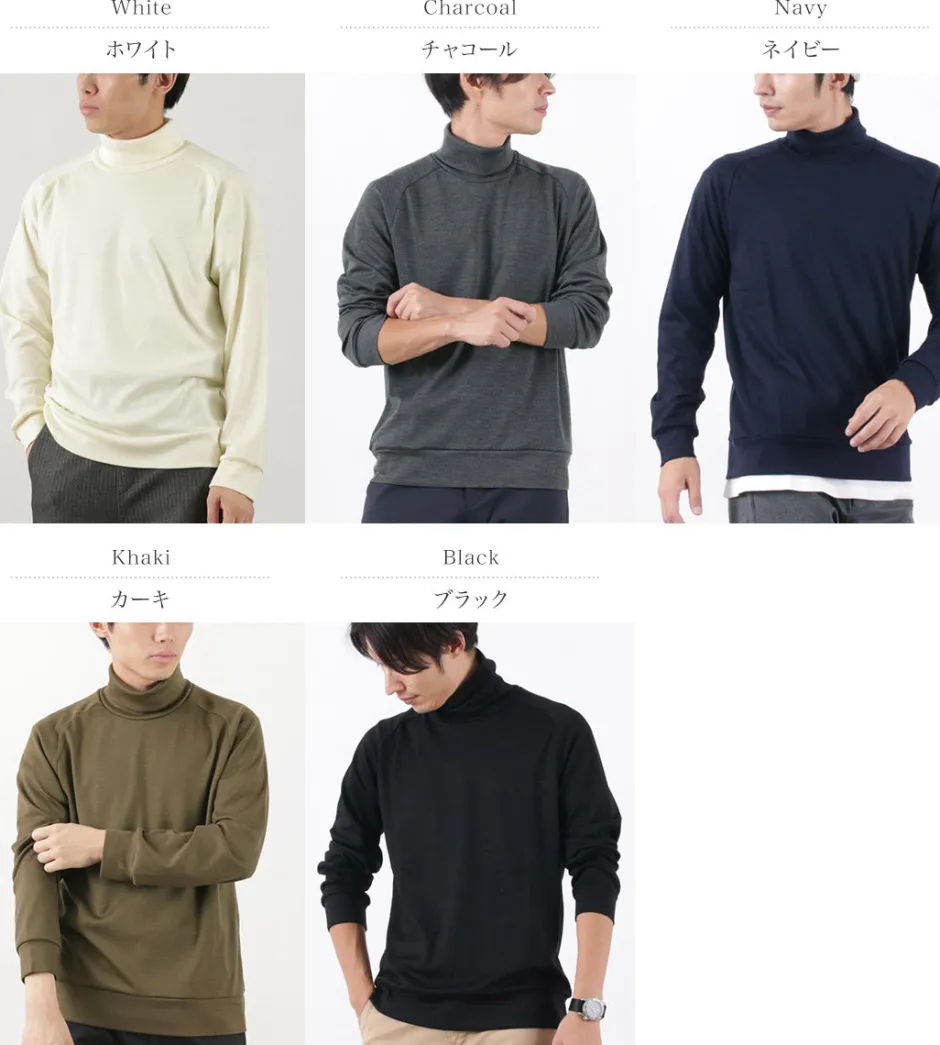 Knits^RE MADE IN TOKYO JAPAN / Dress Wool Jersey Turtleneck