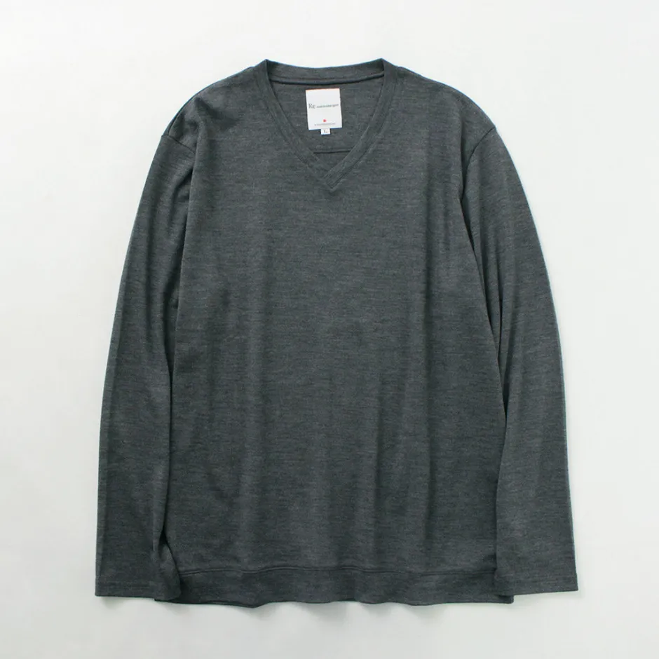 Knits^RE MADE IN TOKYO JAPAN / Dress Wool Knit V-Neck