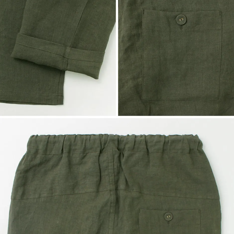 Trousers^RE MADE IN TOKYO JAPAN / French Linen Tucked Pants