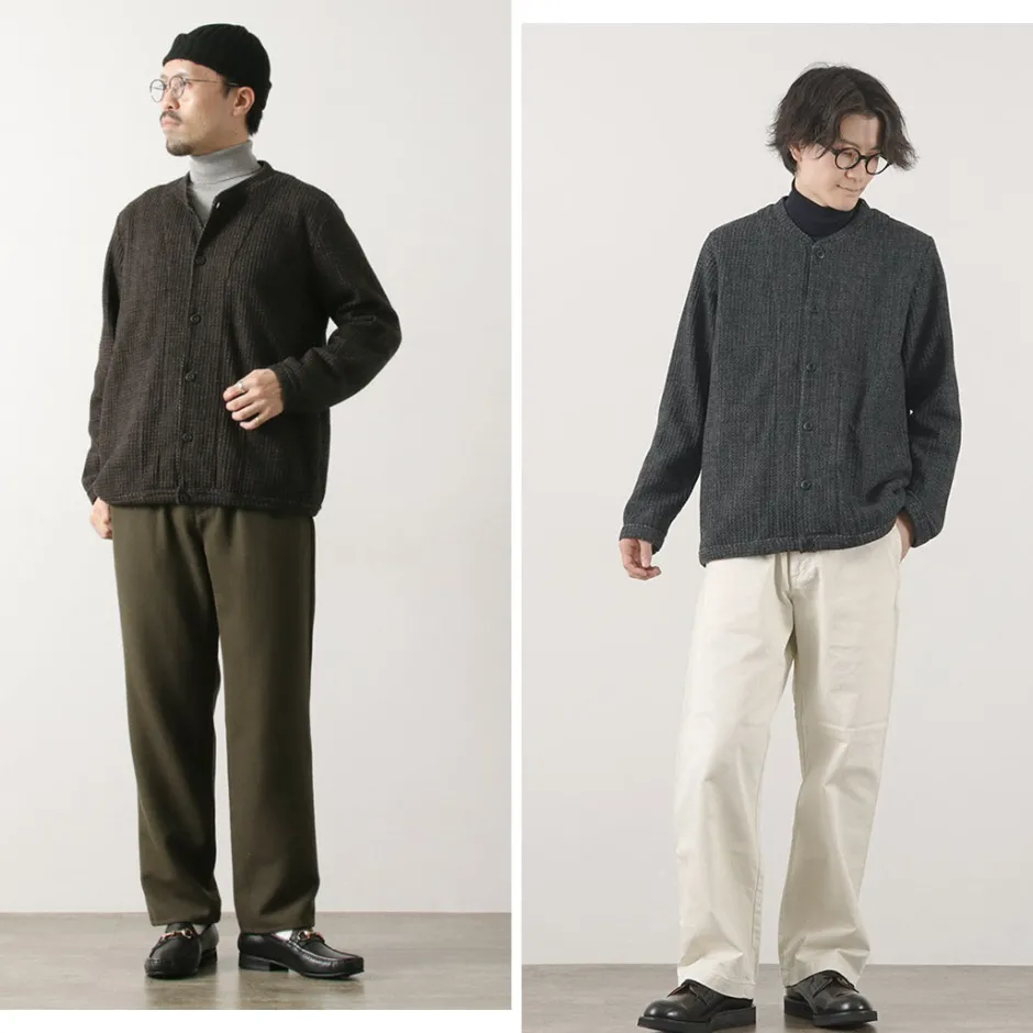 Cardigans^RE MADE IN TOKYO JAPAN / Glen Check Fleece Cardigan