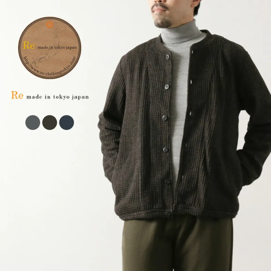 Cardigans^RE MADE IN TOKYO JAPAN / Glen Check Fleece Cardigan