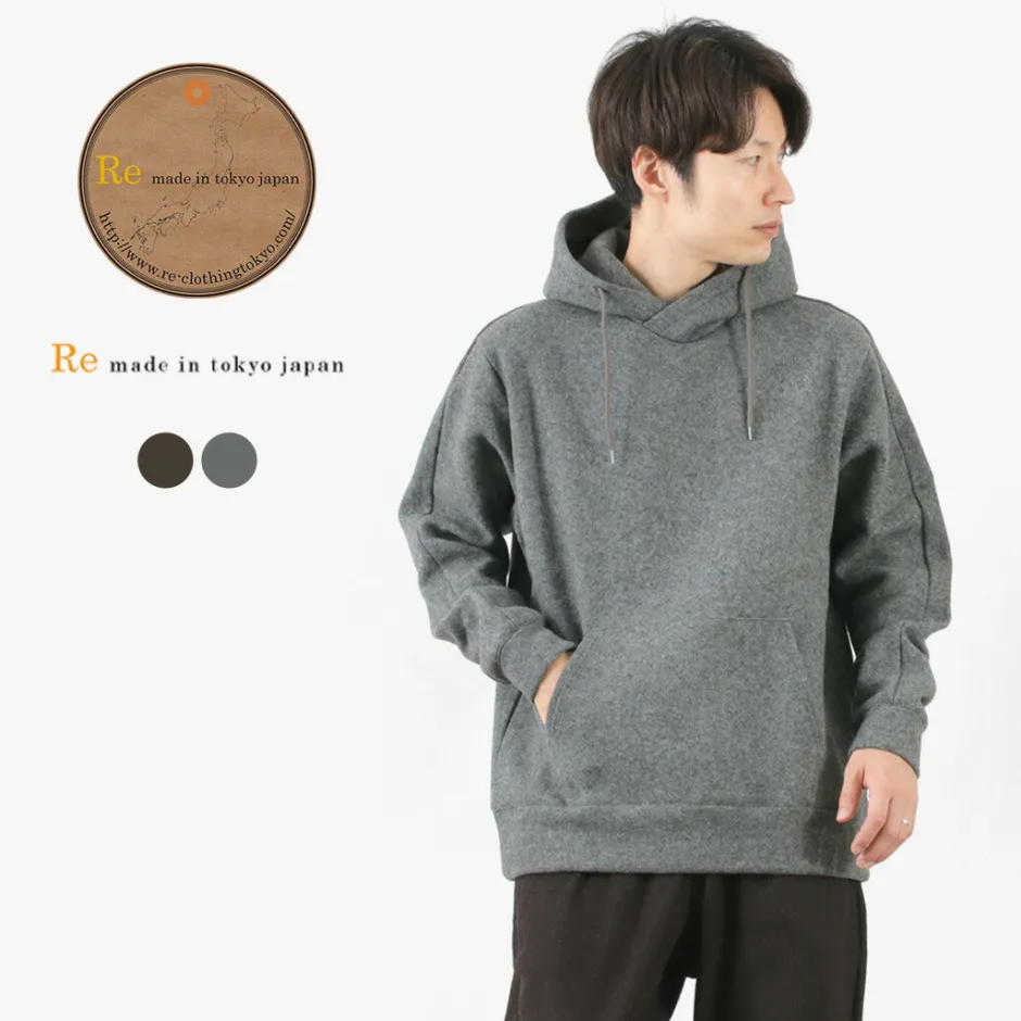 Sweatshirts^RE MADE IN TOKYO JAPAN / Wool Melton Pullover Hoodie