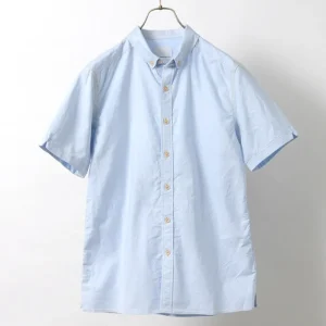 Shirts^RE MADE IN TOKYO JAPAN / Yellow Stitched Short Sleeve Button Down Shirt