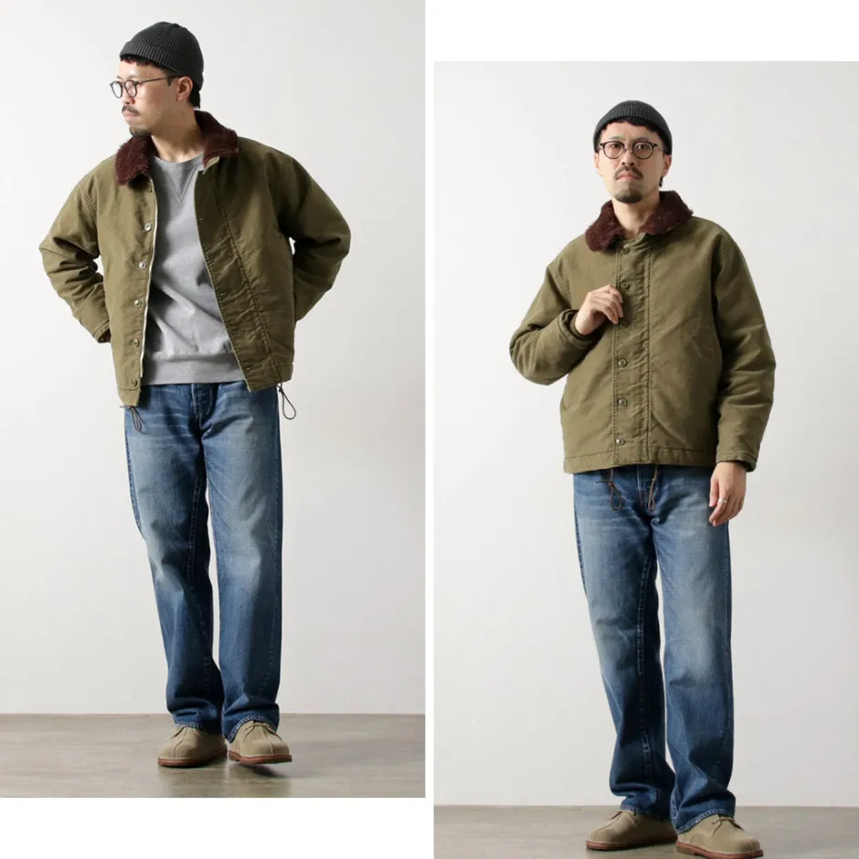 Jackets^REMI RELIEF / Deck Jacket (Wool Boa) khaki