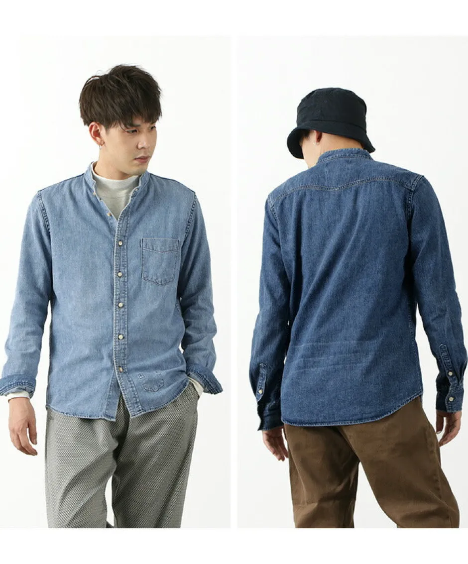 Shirts^REMI RELIEF / Denim Band Collar Shirt