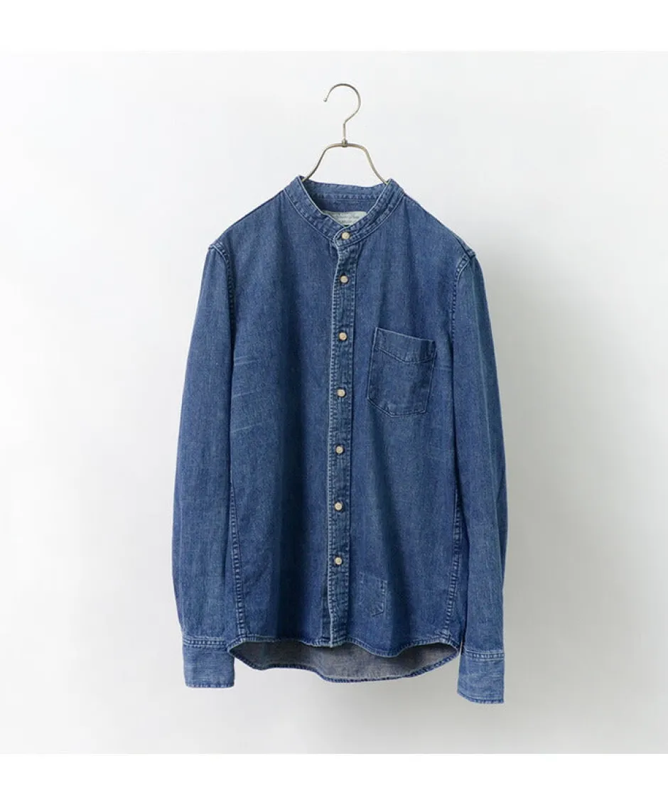 Shirts^REMI RELIEF / Denim Band Collar Shirt