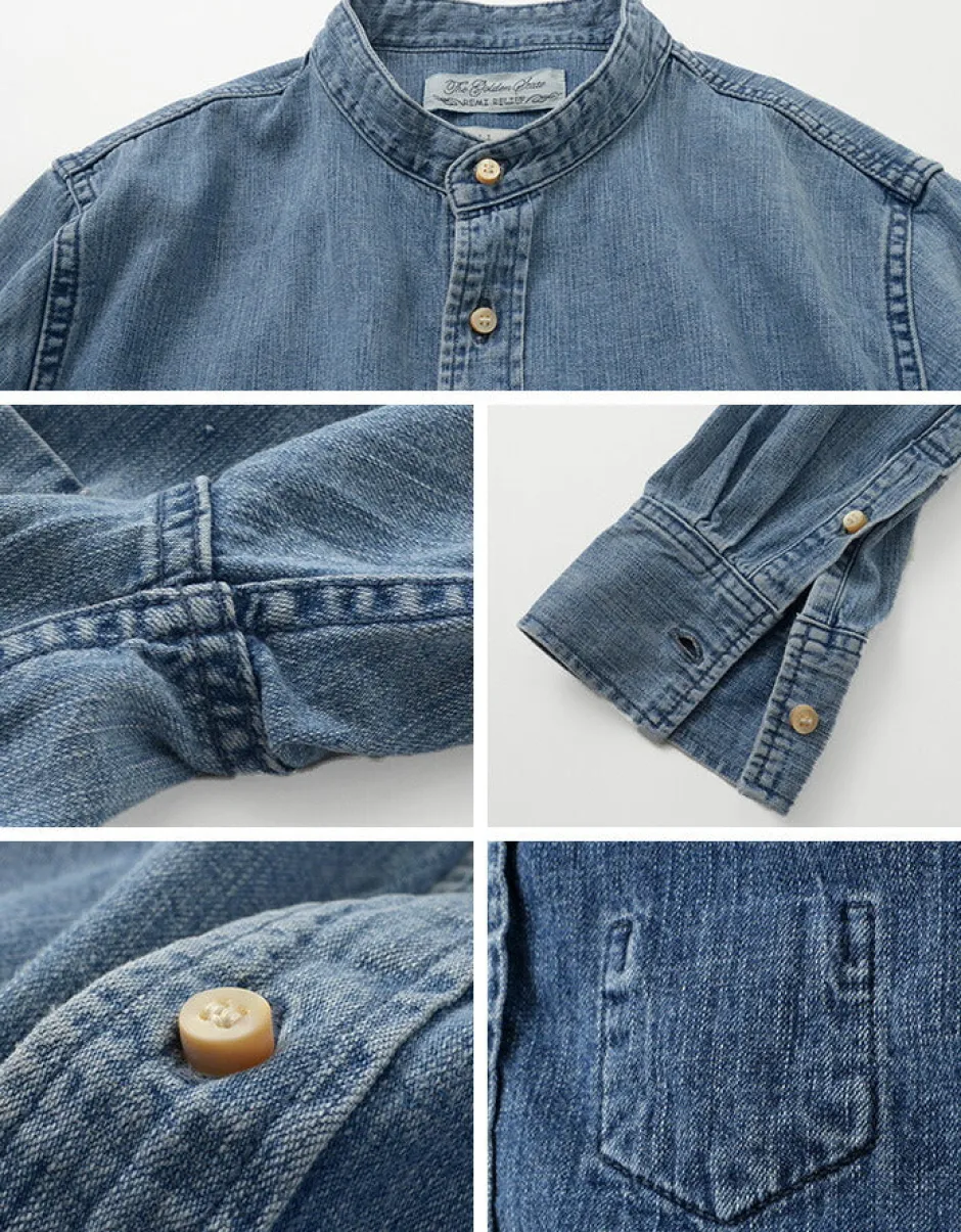 Shirts^REMI RELIEF / Denim Band Collar Shirt