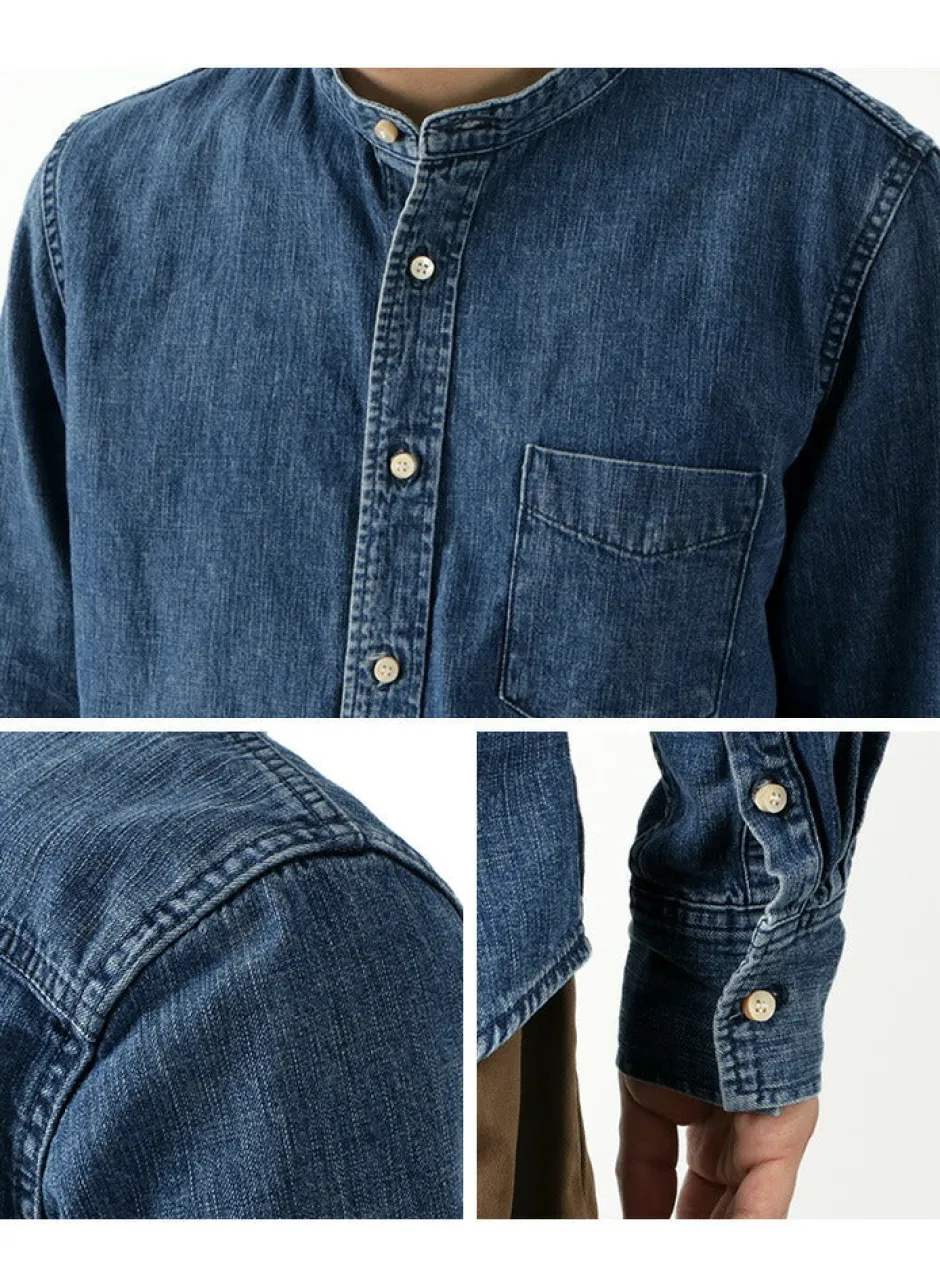 Shirts^REMI RELIEF / Denim Band Collar Shirt