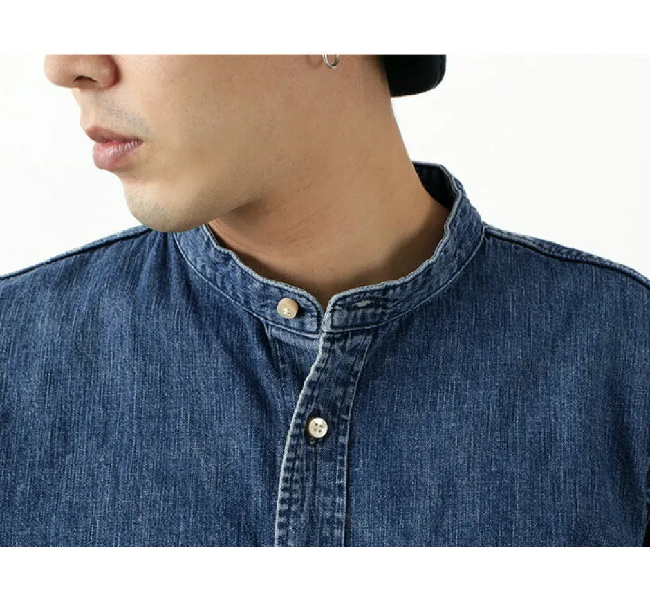 Shirts^REMI RELIEF / Denim Band Collar Shirt