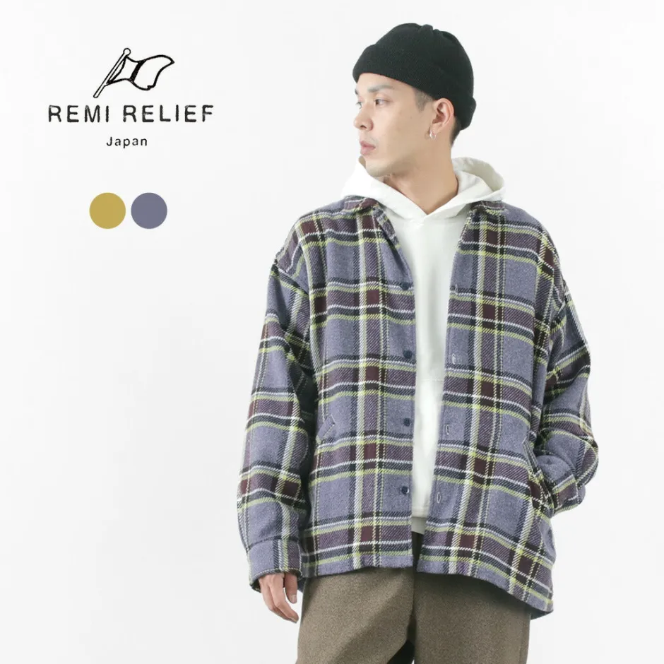 Shirts^REMI RELIEF / Jazz Check Wide SHIRT CPO Shirt Jacket