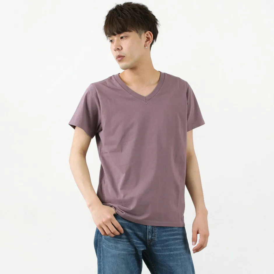 T-Shirts^REMI RELIEF / LW processed V-neck T-shirt