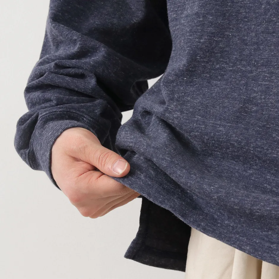 T-Shirts^REMI RELIEF / Melange jersey long sleeve pocket T-shirt