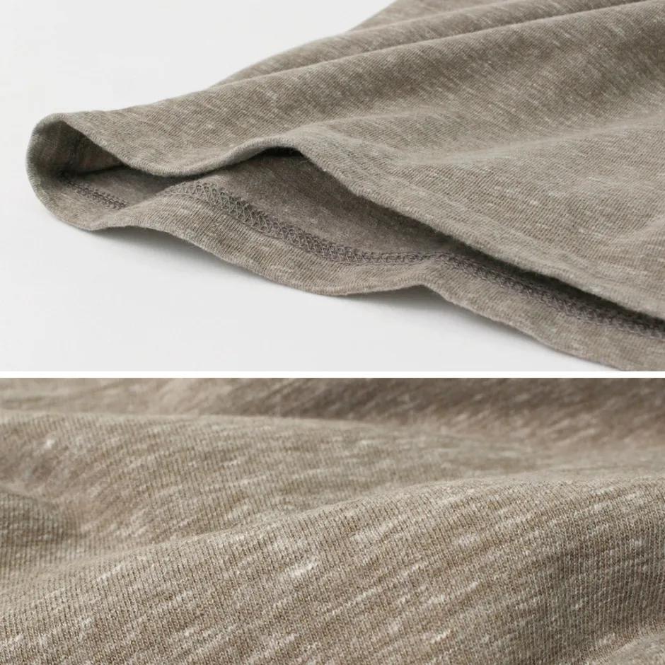 T-Shirts^REMI RELIEF / Melange jersey long sleeve pocket T-shirt