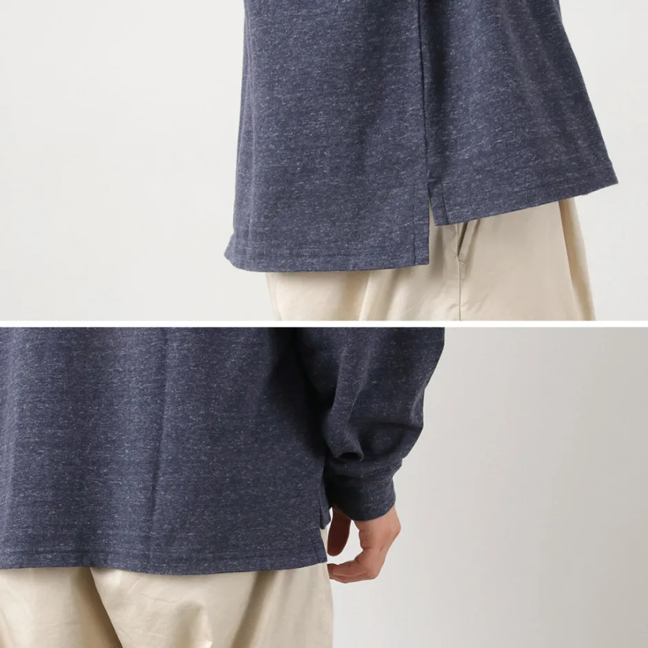 T-Shirts^REMI RELIEF / Melange jersey long sleeve pocket T-shirt