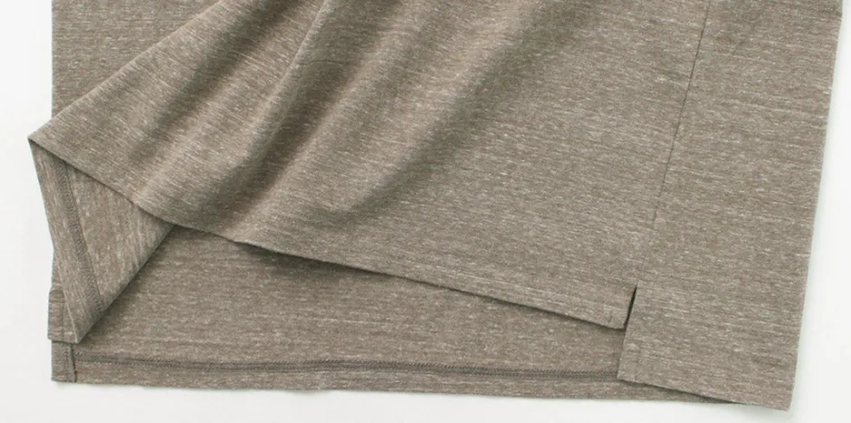 T-Shirts^REMI RELIEF / Melange jersey long sleeve pocket T-shirt