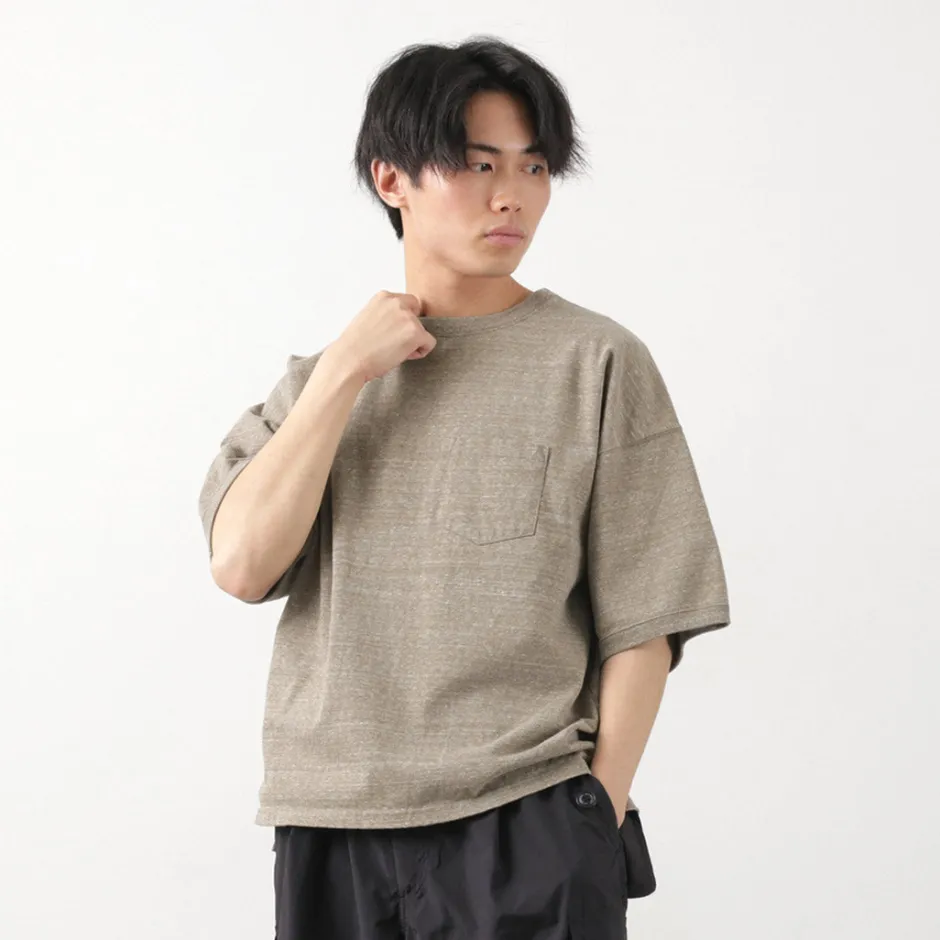 T-Shirts^REMI RELIEF / Melange jersey short sleeve pocket T-shirt