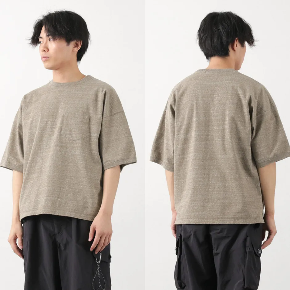 T-Shirts^REMI RELIEF / Melange jersey short sleeve pocket T-shirt