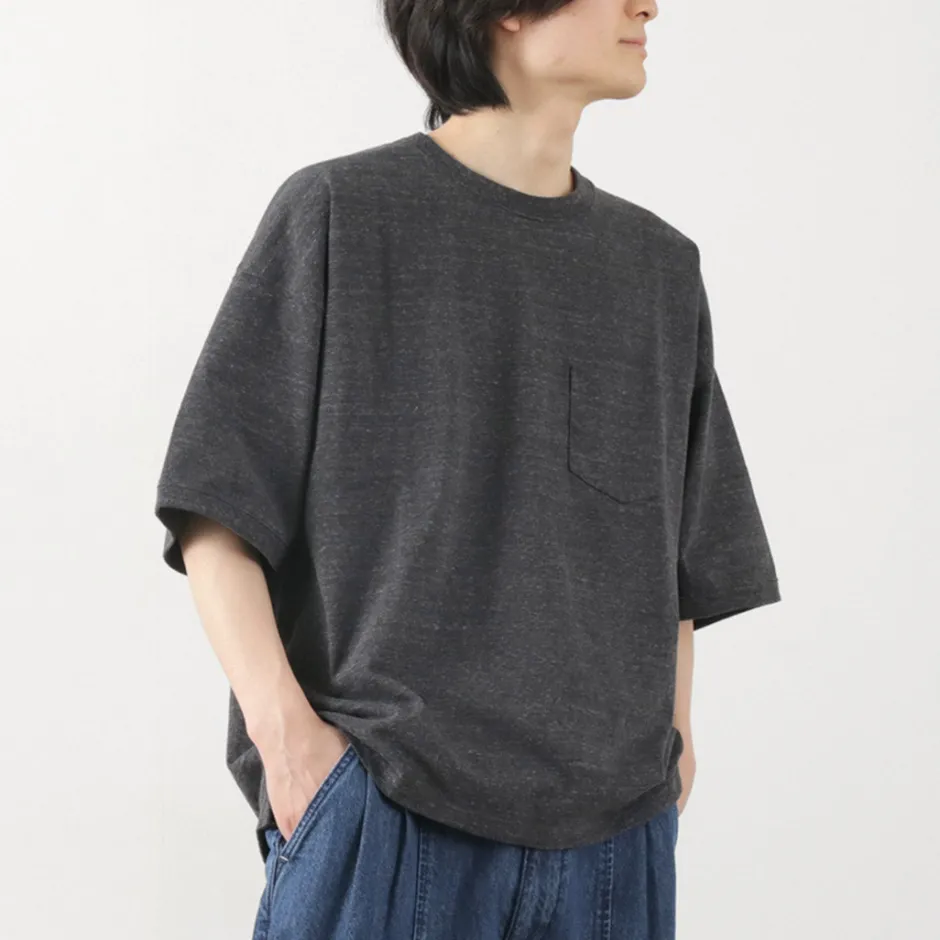 T-Shirts^REMI RELIEF / Melange jersey short sleeve pocket T-shirt
