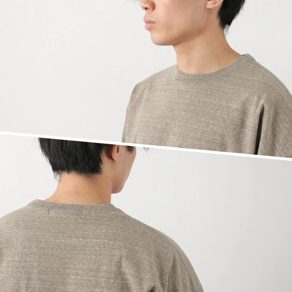 T-Shirts^REMI RELIEF / Melange jersey short sleeve pocket T-shirt