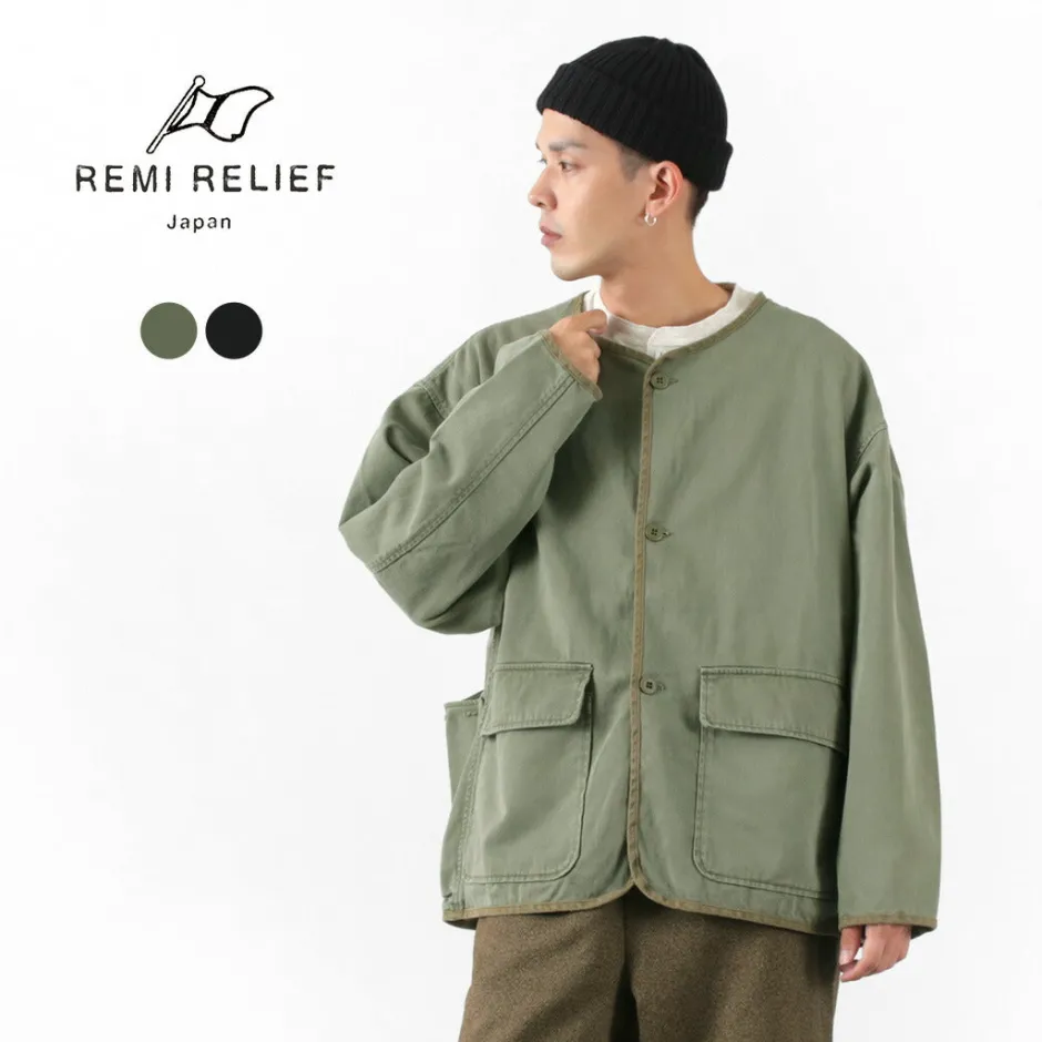 Jackets^REMI RELIEF / Military satin Jacket