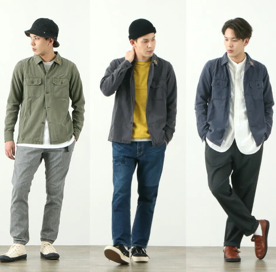 Jackets^REMI RELIEF / Military Shirt (Flower Studded)