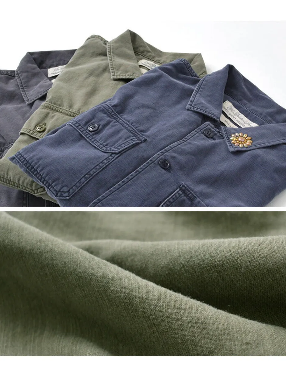 Jackets^REMI RELIEF / Military Shirt (Flower Studded)