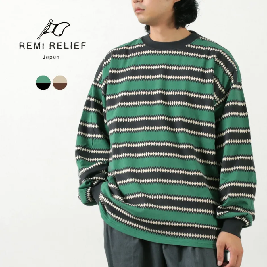 T-Shirts^REMI RELIEF / Native Striped Long Tee