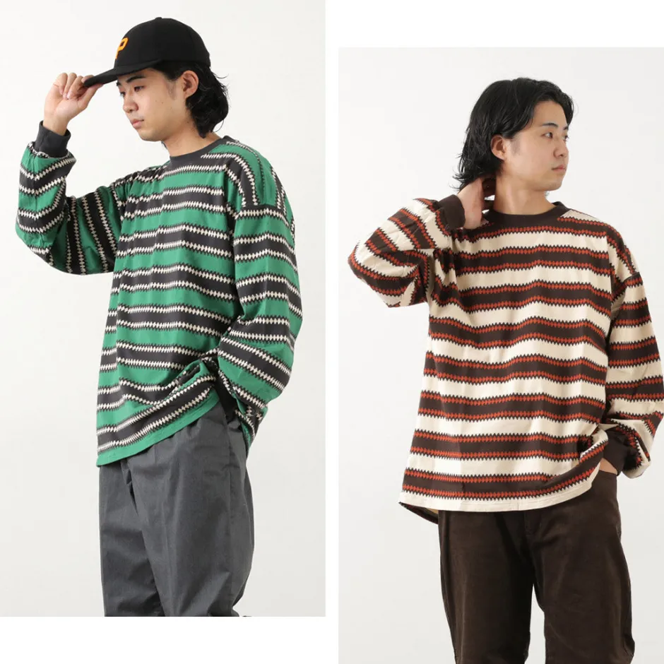 T-Shirts^REMI RELIEF / Native Striped Long Tee