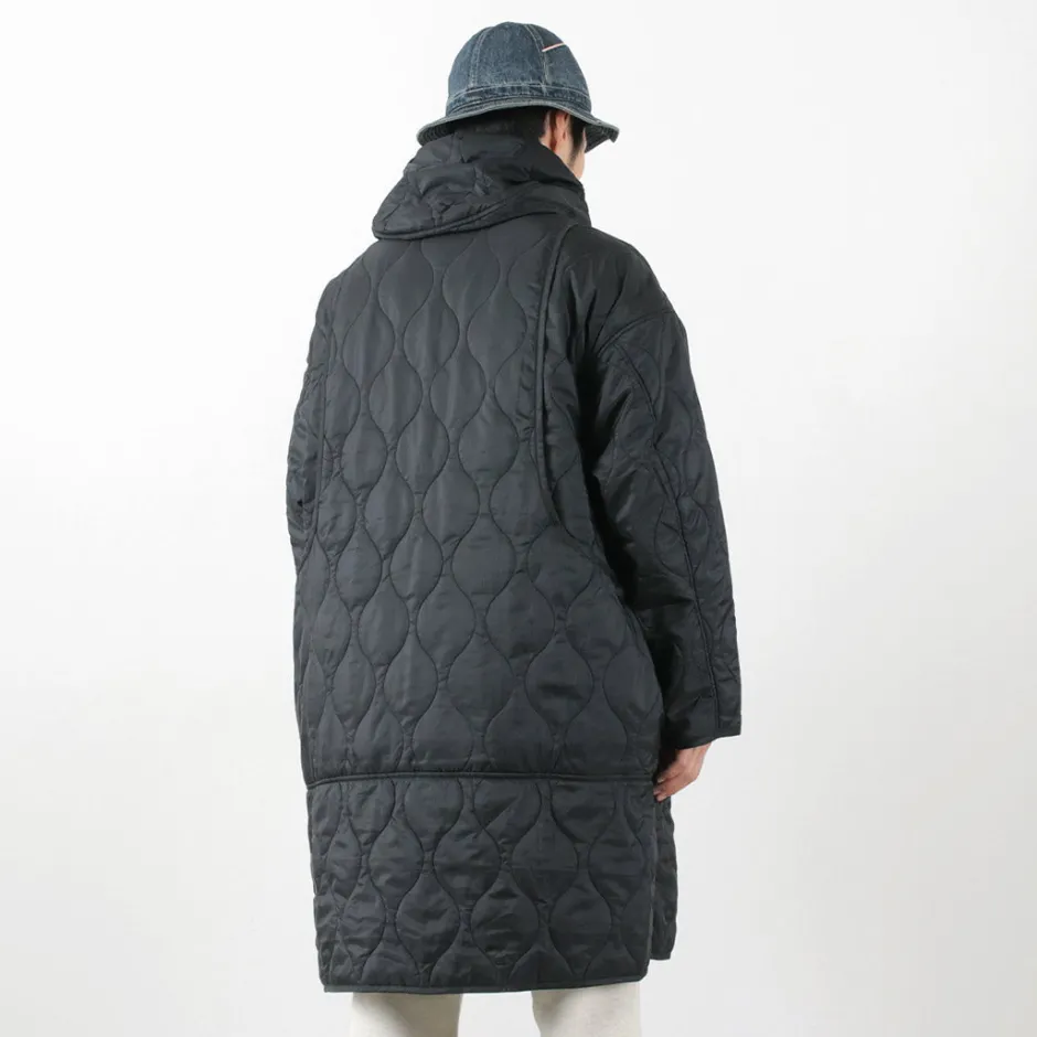 Coats^REMI RELIEF / Nylon Rip Gourd Quilted Coat Hoodie