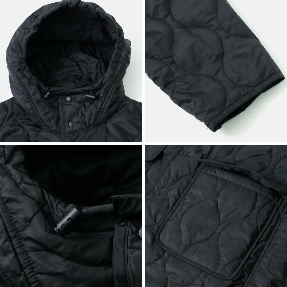 Coats^REMI RELIEF / Nylon Rip Gourd Quilted Coat Hoodie