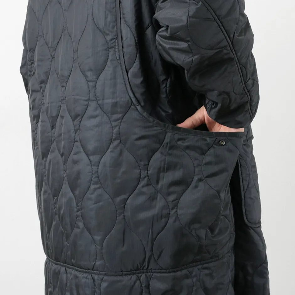 Coats^REMI RELIEF / Nylon Rip Gourd Quilted Coat Hoodie