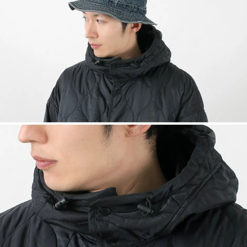 Coats^REMI RELIEF / Nylon Rip Gourd Quilted Coat Hoodie