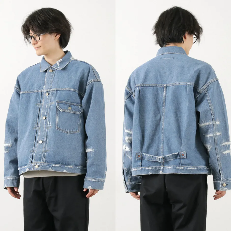 Jackets^REMI RELIEF / 14OZ DENIM 1st JKT (repaired) blue