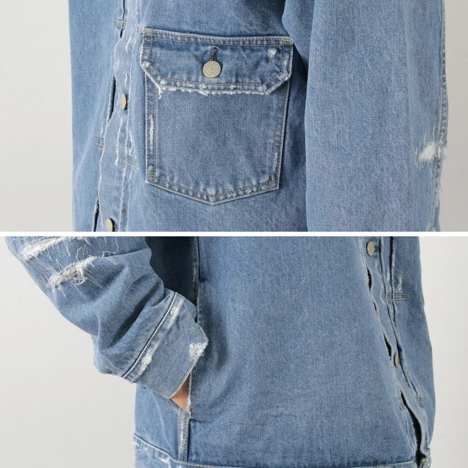 Jackets^REMI RELIEF / 14OZ DENIM 1st JKT (repaired) blue