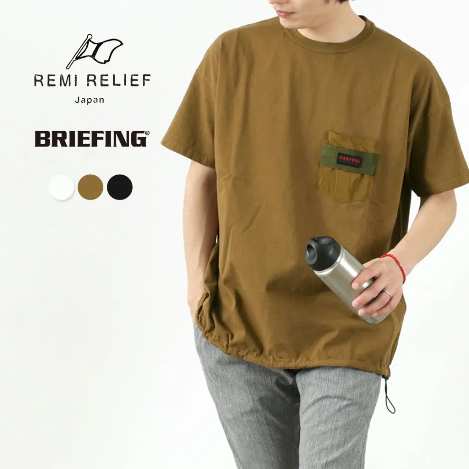 T-Shirts^REMI RELIEF x BRIEFING / Collaboration jersey pocket T-shirt