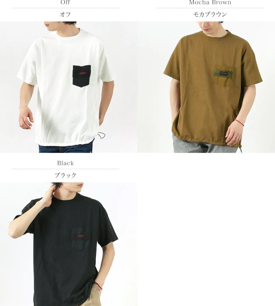 T-Shirts^REMI RELIEF x BRIEFING / Collaboration jersey pocket T-shirt