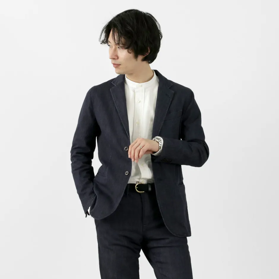 Shirts^ROCOCO / American Ox Band Collar Shirt