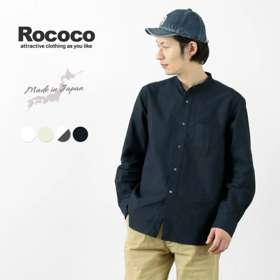Shirts^ROCOCO / American Ox Band Collar Shirt