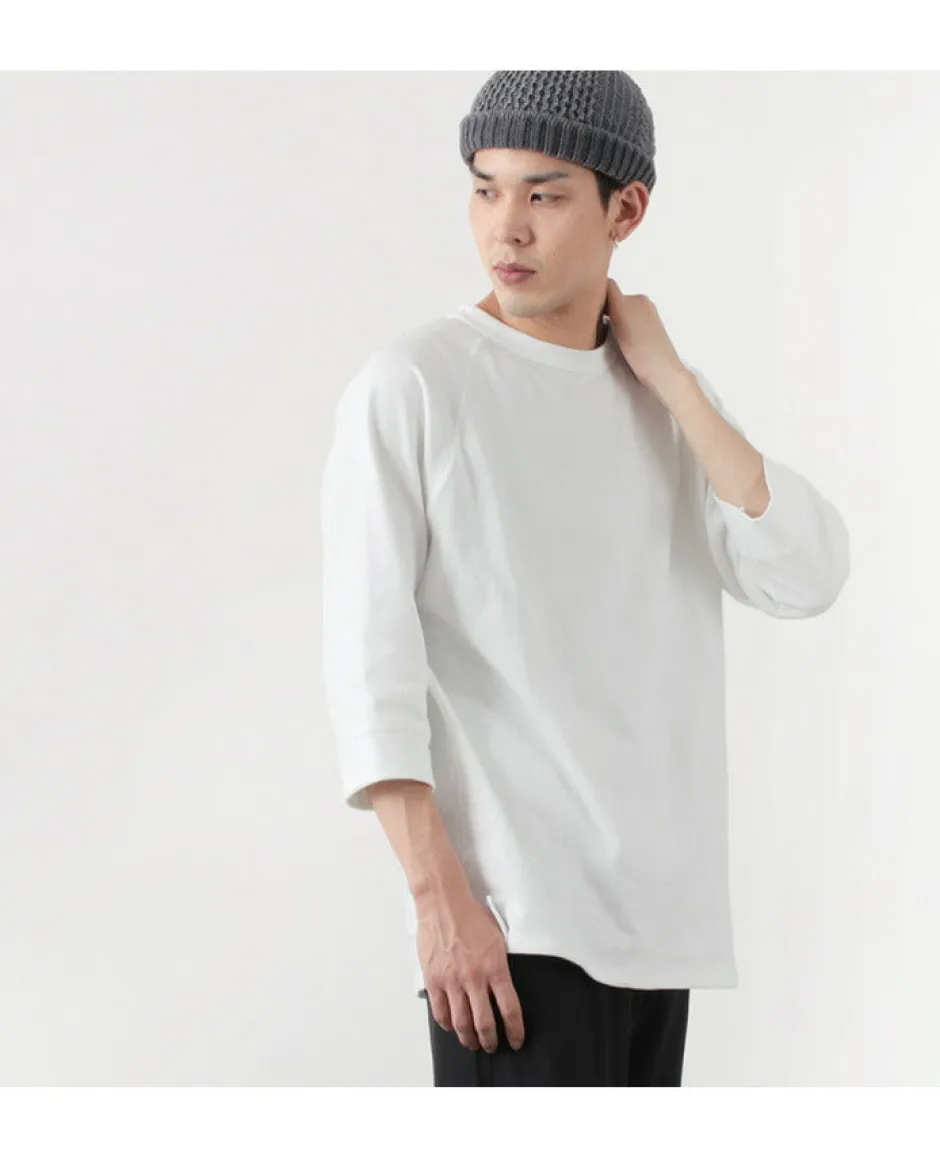 T-Shirts^ROCOCO / Hemmed Jersey Cotton Crew Neck Cut & Sew