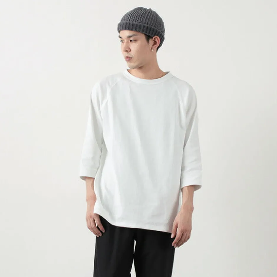 T-Shirts^ROCOCO / Hemmed Jersey Cotton Crew Neck Cut & Sew