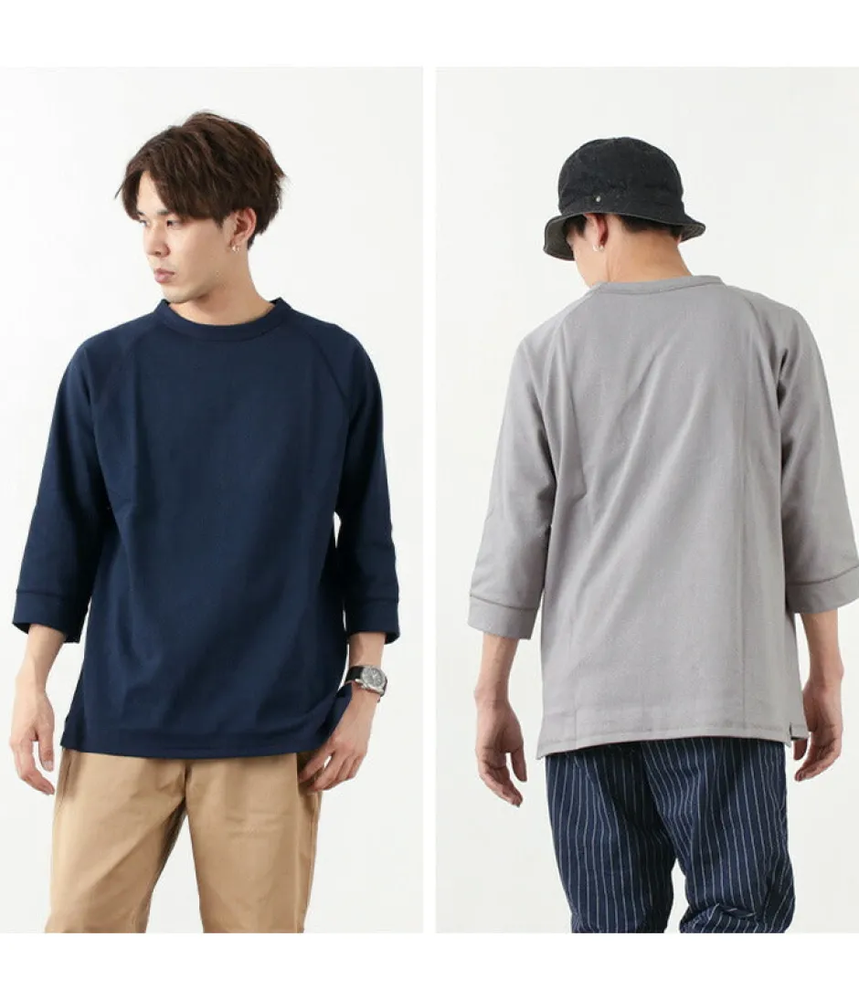 T-Shirts^ROCOCO / Hemmed Jersey Cotton Crew Neck Cut & Sew
